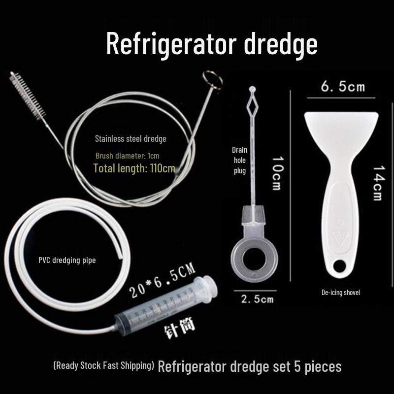 Univerzální nerezový nástroj na čištění odtoku chladničky pro námrazu a hromadění vody