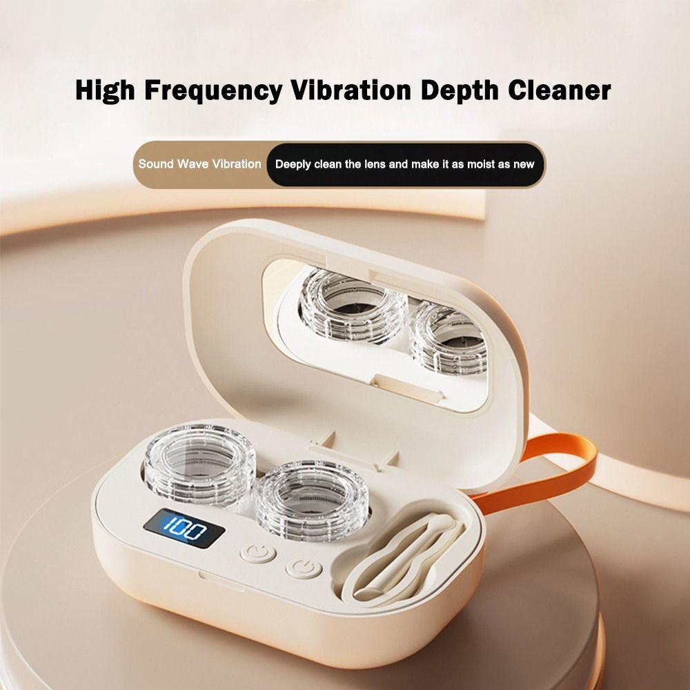 Ultrasonic Contact Lens Cleaning Machine  Fit Disposable Soft, Colored Lenses