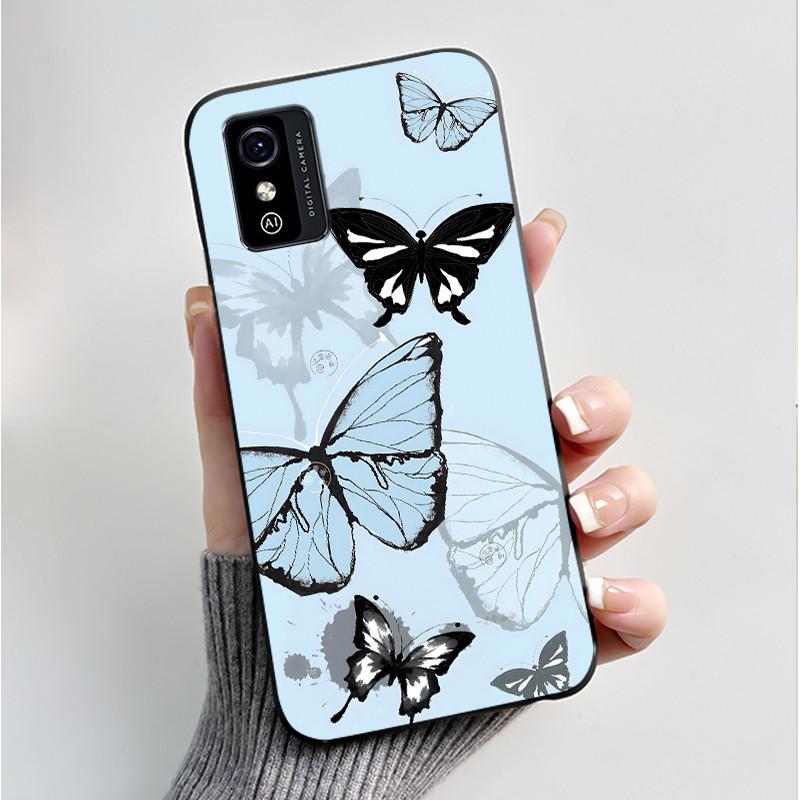 Printing Pattern Case For ZTE Blade L9 Soft Silicone Black Shell Cover Cute Flower Cartoon Casing