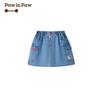 PawinPaw Girls' Cartoon Bear Denim A-Line Skirt