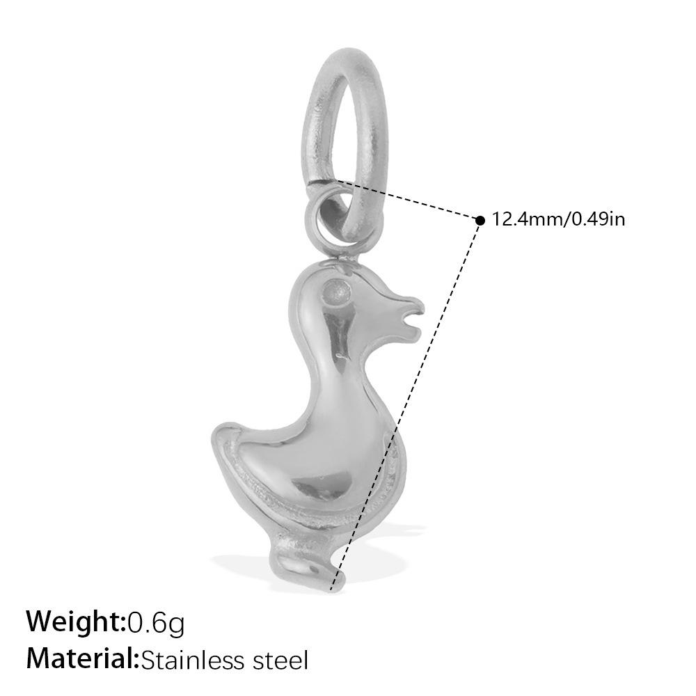 Exquisite Small Animal Series Pendant Stainless Steel Rhinestone Zircon Elephant Butterfly Diy Accessories