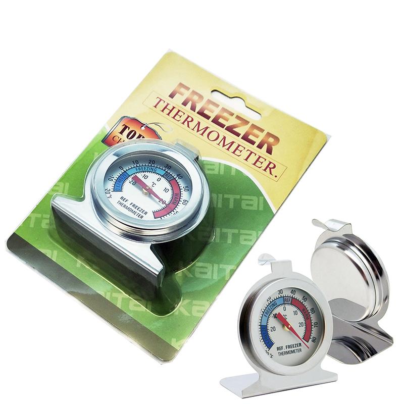 Freezer Thermometers -30~30°C -20~80°F Stainless Steel Fridge Large Dial Gauge Mini Thermo Meters for Refrigerator Cooler