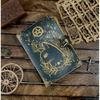 Grimoire journal Leather Print caltic cat journal Blank spell book of shadows
