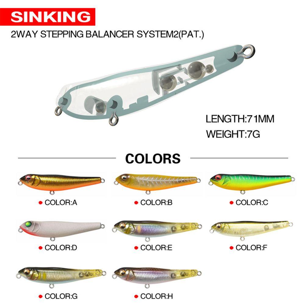 Outdoor Tackle Crankbaits Pencil Baits with Steel ball Minnow Lures Fish Hooks Winter Fishing