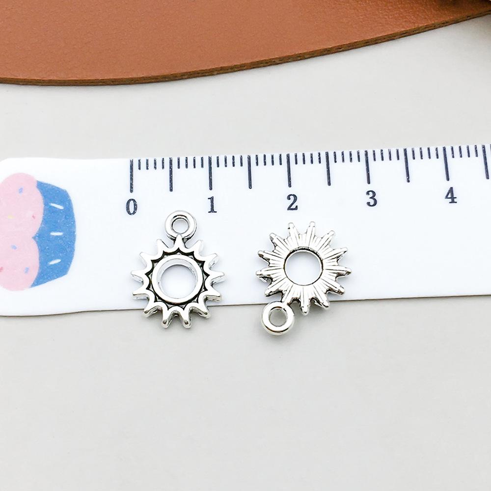 100-Piece Five-Color Alloy Sun, Moon, and Star Pendant Charms for DIY Jewelry