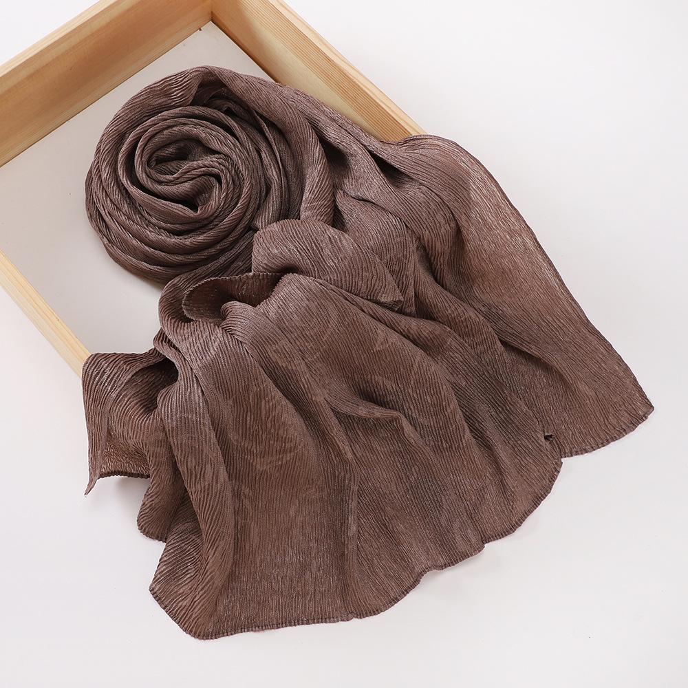 New women's bag head rose pattern scarf, Malaysian crumpled fashion wrap headscarf