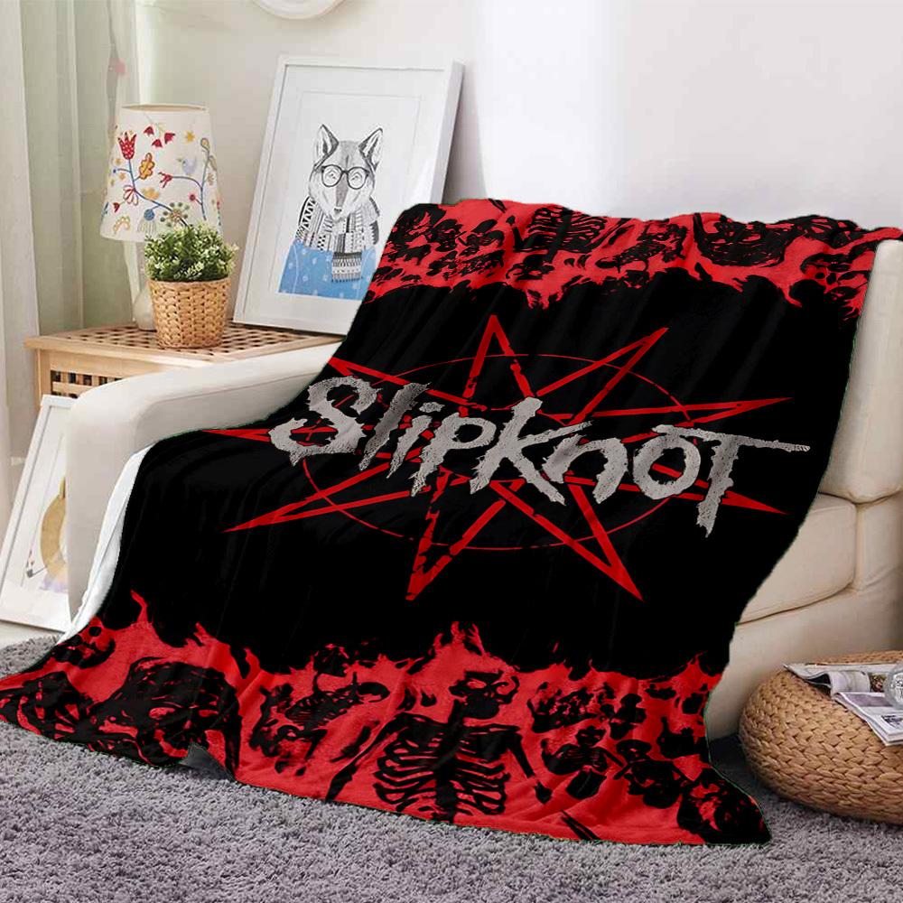 1ks Merch kapely Slipknot Měkká pohodlná deka Digitální potisk, Celoroční víceúčelová pletenina Lůžkoviny, Kancelář, Pohovka Domácí dekorace Deka