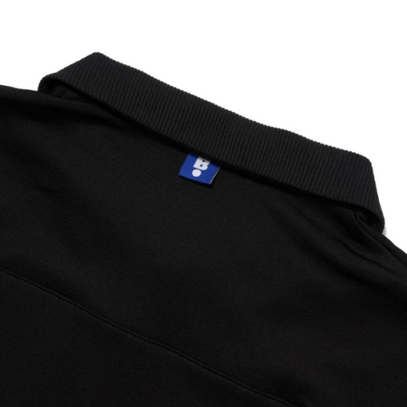 Blu DoT 7 8 Sleeve EssenTial Collar T shirT Bk