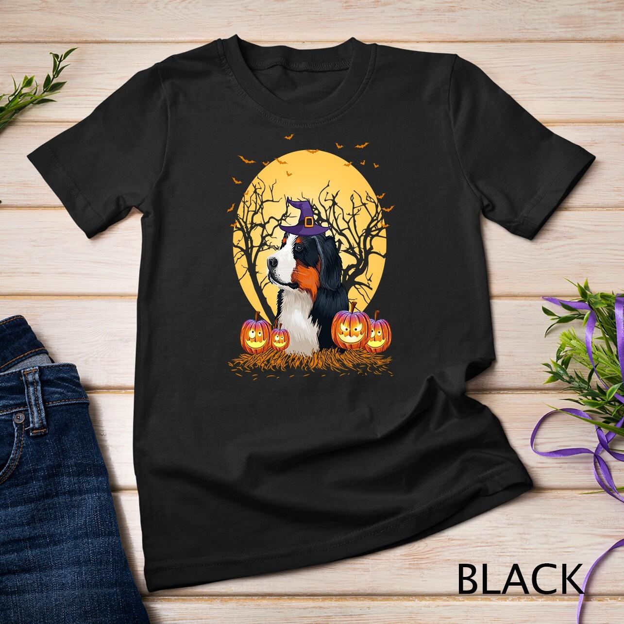 Holiday 365 Halloween Bernese Mountain Dog Pumpkin Unisex T-Shirt Mens Womens Tees Top 4XL