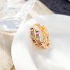 Colored Zirconia Stud Earrings - European & American High-End Ear Jewelry and Ear Cuffs for Women