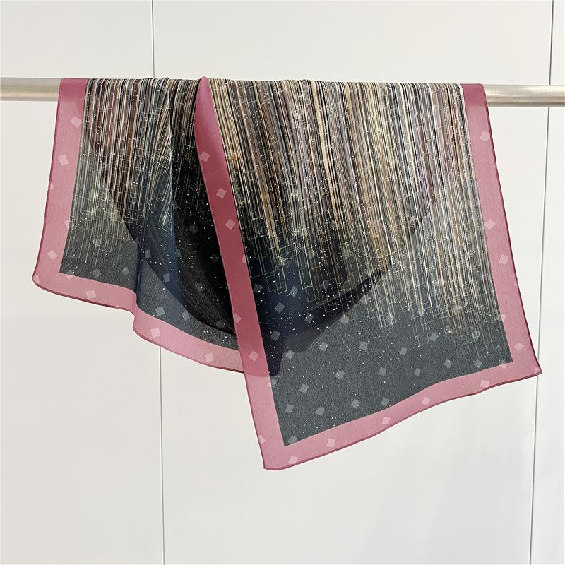 Double-side 100% Real Silk Scarf for Women Spring and Summer Mulberry Silk Ribbon Scarf All-match Small Long Neckerchief Shawl