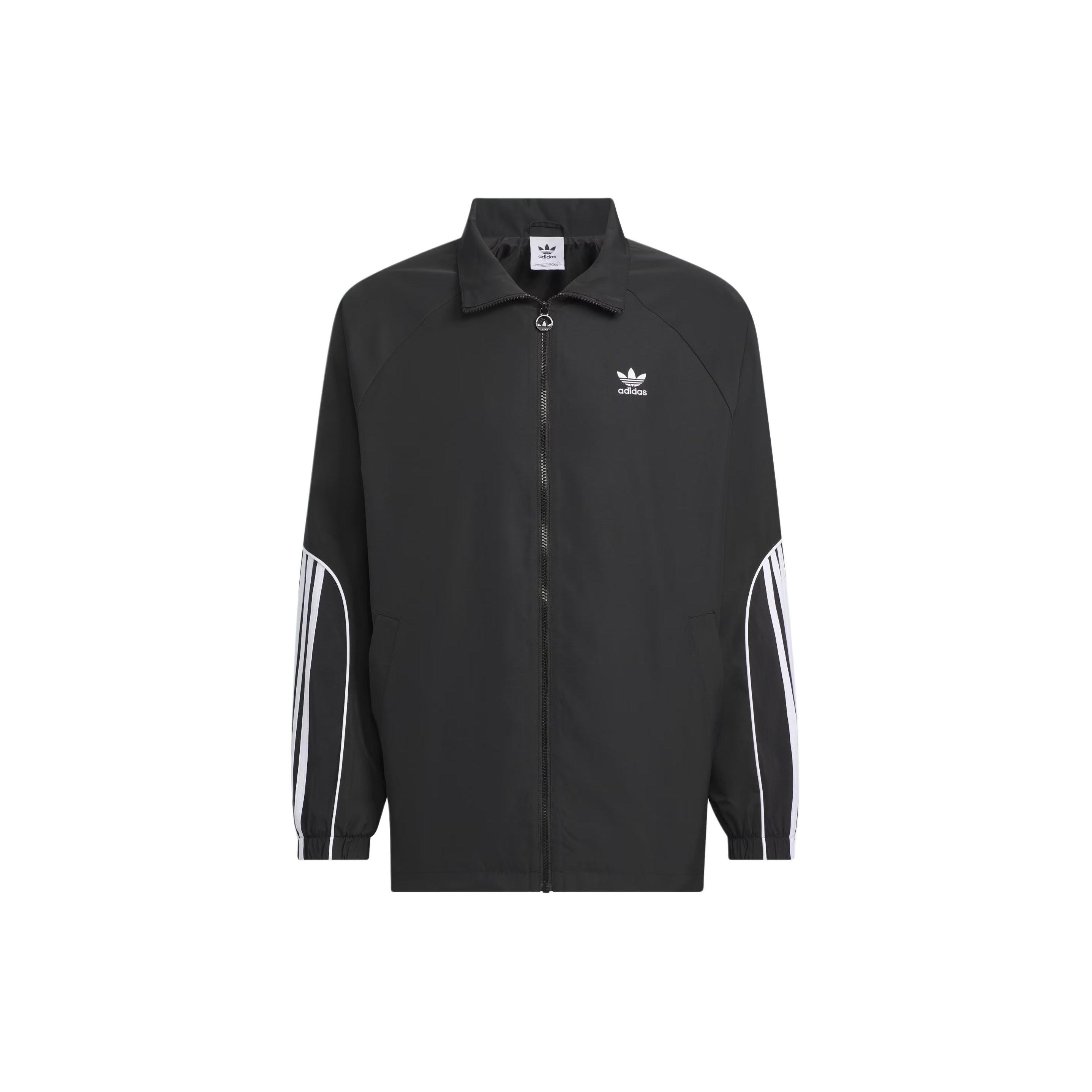 adidas Originals 3-Stripes Coach Jacket Asia Sizing Black Men s JE3491 S
