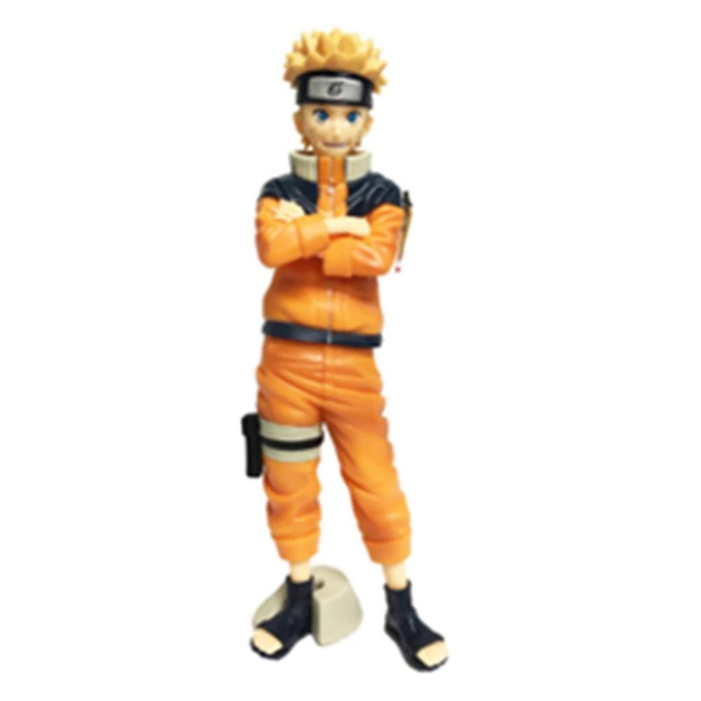25CM Anime Naruto Shippuuden Uzumaki Naruto Figure Grandista Shinobi Relations Nero Interchangeable Face Model Toy Action Figure No box