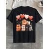 Pomeranian Heart Valentines Day Couple Men Women T-Shirt, Suitable for All Men and Women Outdoor Short-sleeved T-shirts