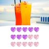 15PCS Reusable   Cute Cartoon Heart Shaped Refreezable Washable Plastic  S for Making Cold Drink