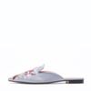 Fashion 2025 Embroider Floral Shoes Ladies Pointed Toe Slippers Silk Mules Woman Low Heels Slides Flat Sandals Femmes Outside Pantuflas