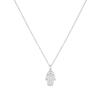 Authentic 925 Sterling Silver White Zircon Palm Pendant Necklaces For Women Chain Link Necklaces Charms Jewelry Collars
