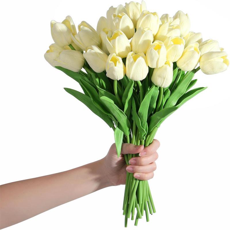 High-End PU Mini Artificial Tulip Bouquet for Living Room
