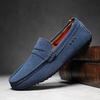 Plus Size Men's Genuine Leather Moccasins - Trendy Soft Sole Slip-On Shoes for Summer