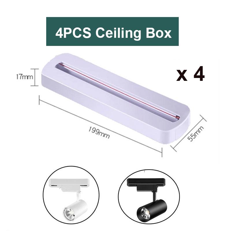 Set șină șină de iluminat cu 2 fire 0.5M Spot LED lampă pe șină pentru sufragerie Conectori drepte/în formă de L Cutie de tavan