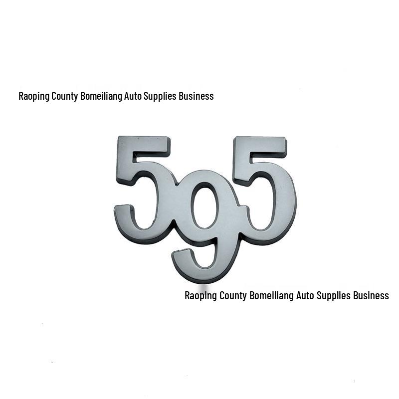 

Fiat Abarth 595/695 Car Logos: Metal Trunk Lid & Side Decals for Modification