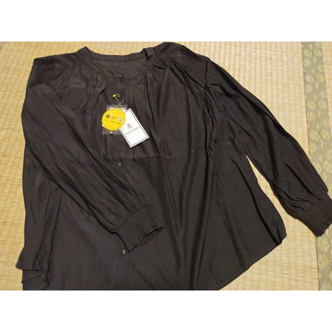 Women s Rope Picnic Black Shirt Office Casual Blouse