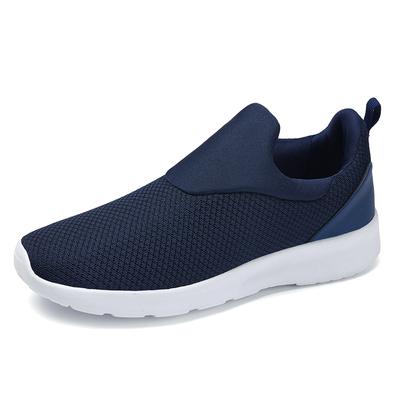 Zapatos deportivos casuales de moda para hombre, ligeros, para primavera y otoño, superficie de malla transpirable, antideslizantes, planos, mocasines de moda para hombre para caminar