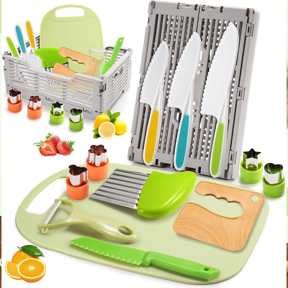 

Children s knife, children s toy kitchen set 2-6 years old, children s knife, Montessori children s safety knife for cutting fruits or vegetables