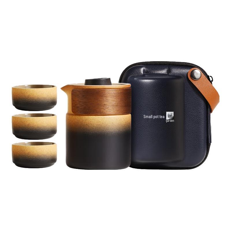Xiaoguan Portable Ceramic Travel Tea Set Gift Box