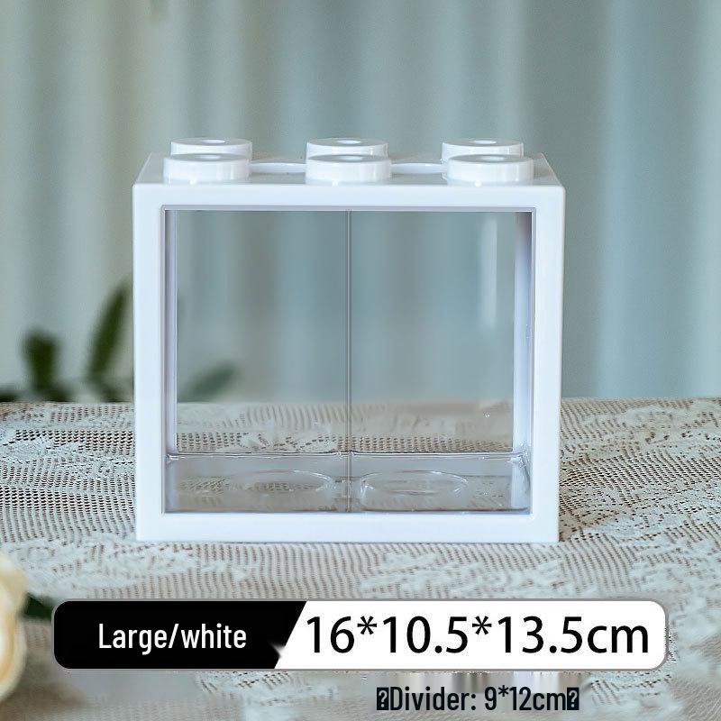 Transparent Desktop Aquarium: Fighting Fish, Jellyfish, Goldfish Tank with Street Stall Stand Design