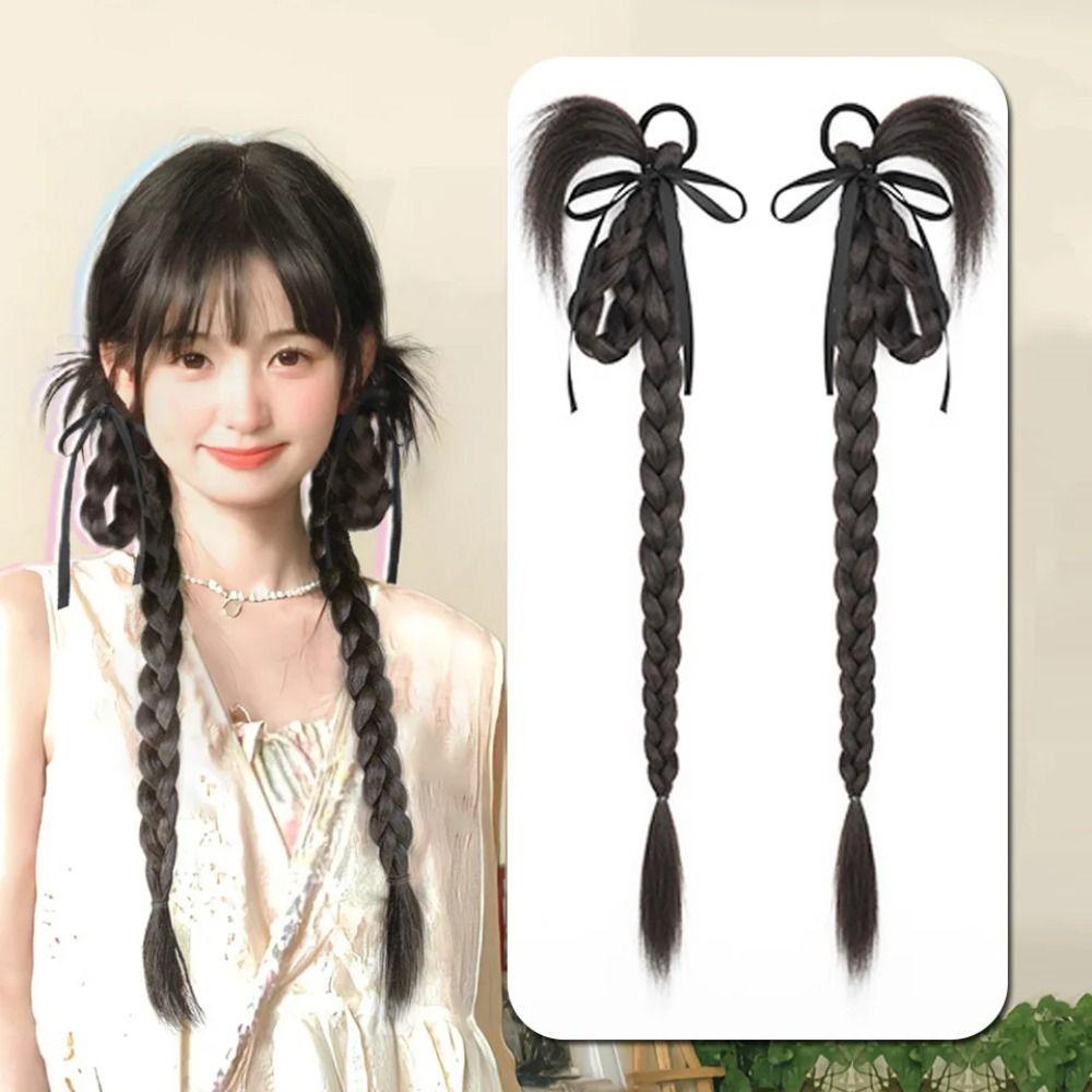 2Pcs Twist Braid Wig Bubble Braid Fried Dough Chicken Feather Boxing Braid  for Women