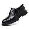 Herbst Erste Schicht Rindsleder Business Lederschuhe Herrenmode und Komfort Große Spitze Derby Schuhe Leder High-End Hochzeits Bräutigam Schuhe