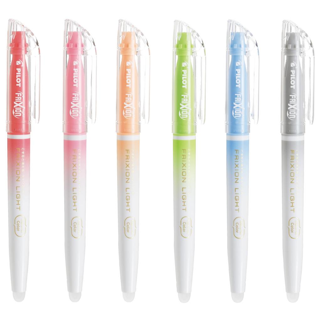 Pilot FriXion Radierbare Textmarker Set, Natürliche Farben, 6er-Pack, 3,3 mm, Sanftes Schreiben