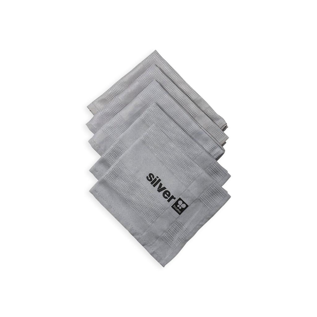 5 Pieces Microfiber Decorative Glass Cloth - Gray