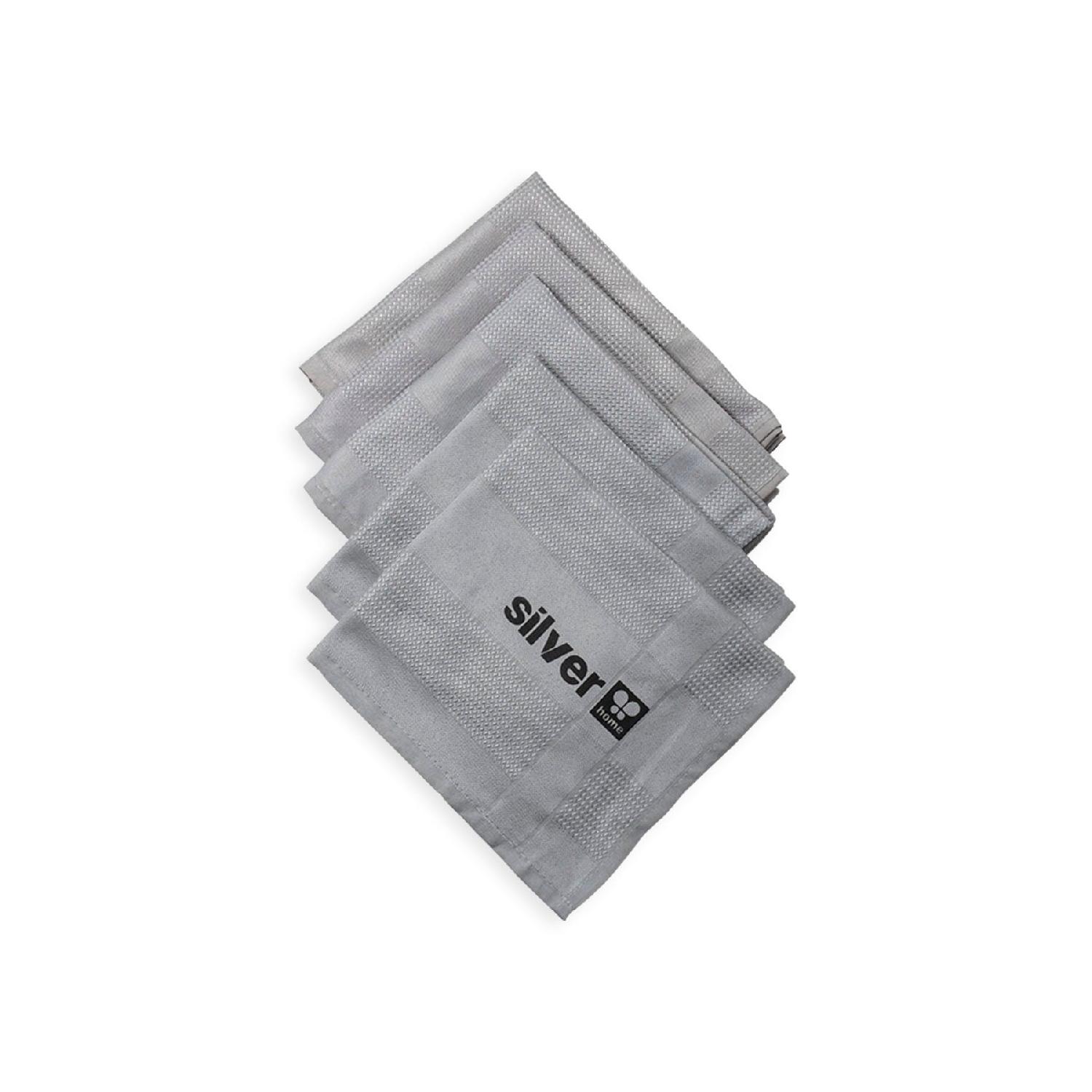 

5 Pieces Microfiber Decorative Glass Cloth - Gray
