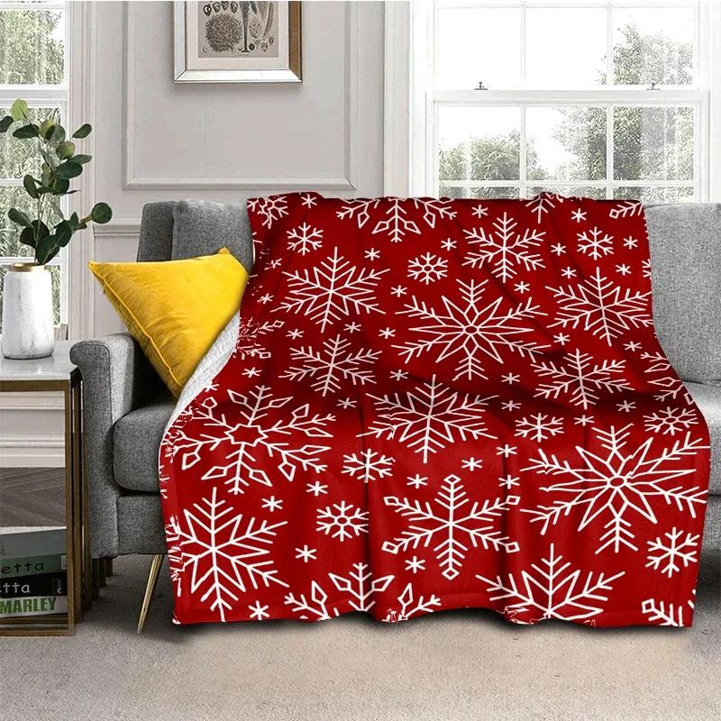 Christmas Printed Flannel Throw Blankets, Soft, Warm, Living Room, Bedroom, Bed, Sofa, Couch Gifts, Dropshipping
