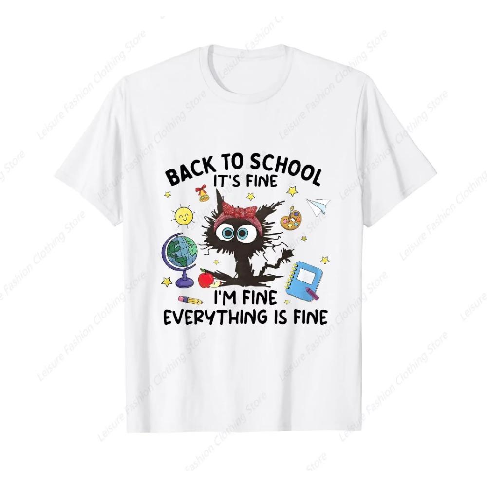 

Черная кошка Назад в школу Все хорошо Я в порядке Все хорошо Футболка XXXXXL бежевый