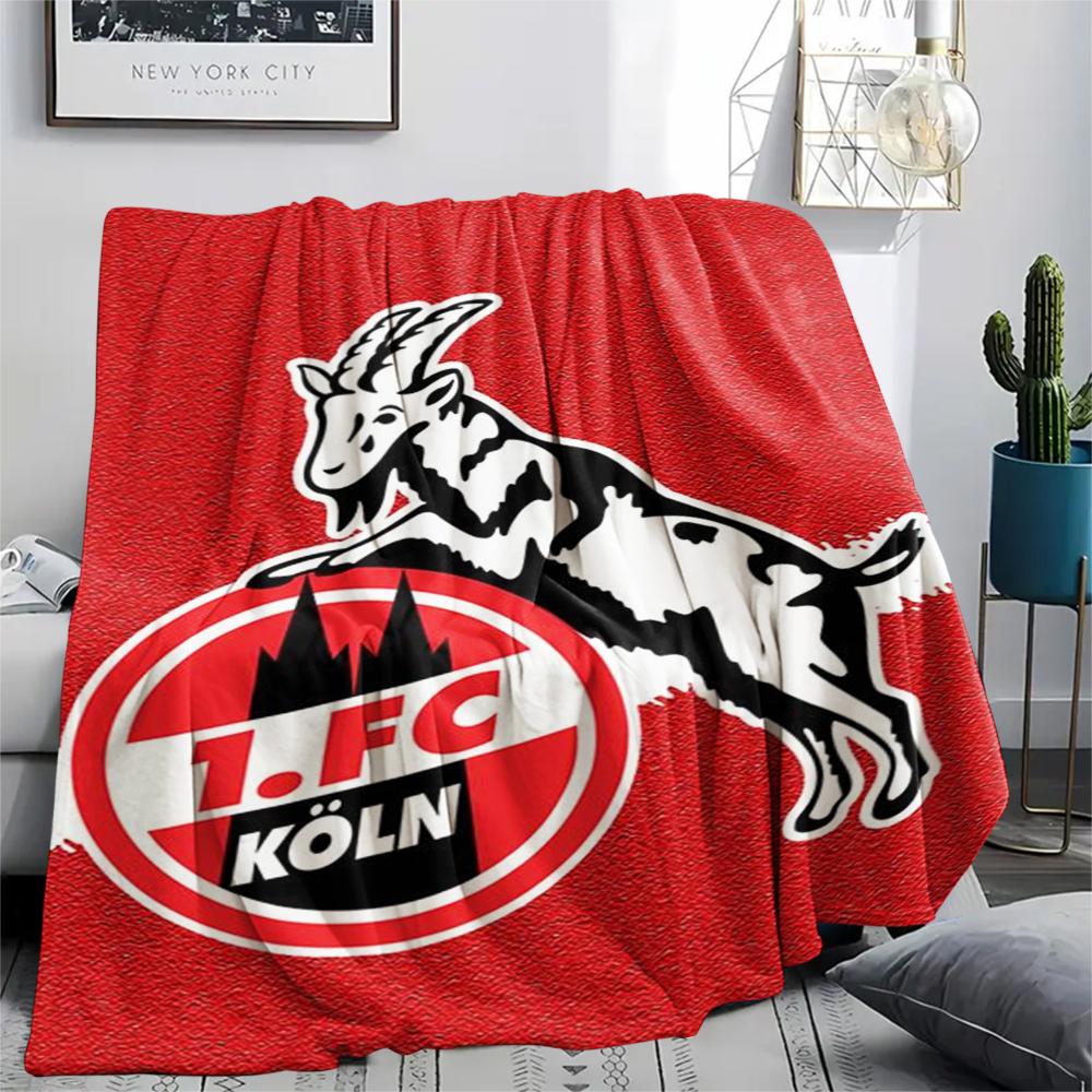 1 stuks FC KÖLN Print Flanellen Deken, Hoge kwaliteit Comfortabel voor Alle Seizoenen, Woondecoratie, Warmte en Comfort, Perfect voor Kerstcadeaus52