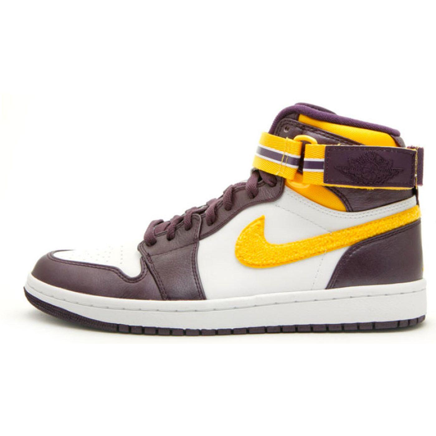 

Мужские кроссовки Air Jordan 1 High Strap Grand Purple Varsity-Maize-White 342132-571