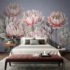 3d Hand-Painted Romantic Flower Mural Tv Sofa Background Wall Mural Large Floral Wallpaper Home Decor