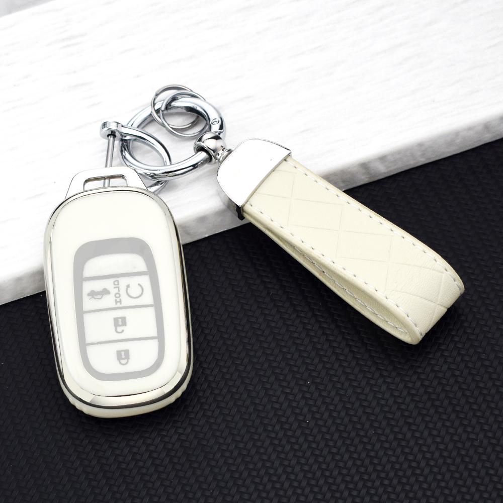 New Car Key Case Cover for Honda 2022-2025 Civic Accord CR-V HR-V Pilot Sport SI EX EX-L 2/3/4/5 Buttons Key Protector Keychain