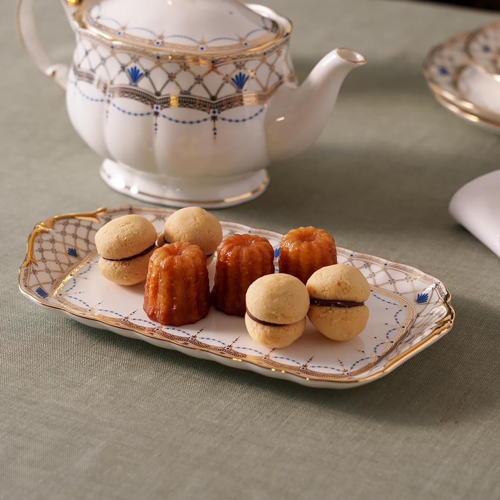 NARUMI Prima Donna Made In Gift Gift Plate, 23cm, Gold, Japan, Stylish, Gorgeous, Elegant, Tray, Boxed, 52476-329
