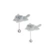 Cute Flocking Cat Earrings Adorable Kitty Stud Earrings Dainty Trendy Animal Jewelry For Women Unique Gift For Cat Lovers