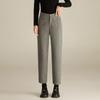 Mengshuya Women's Herringbone Wool Blend Harem Trousers