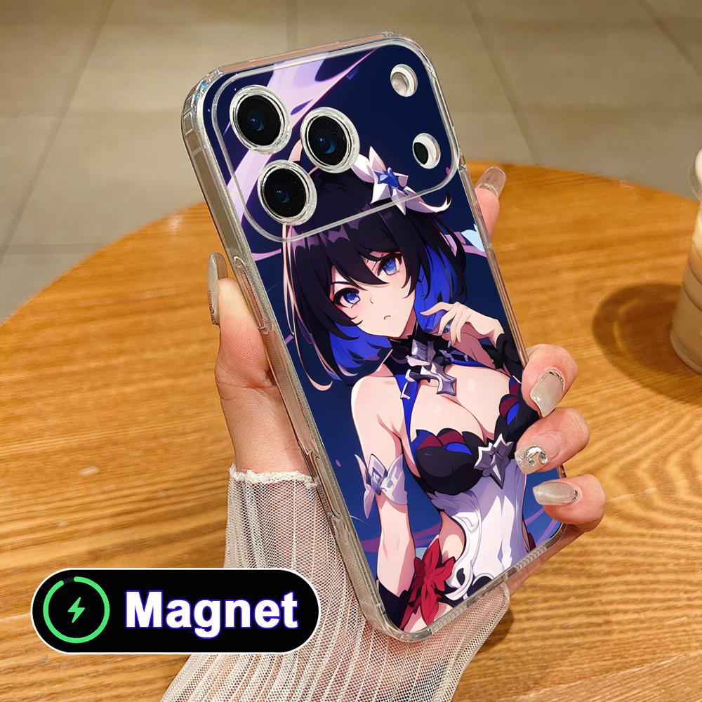 

HSR Seele Clear TPU Magsafe Mobile Phone Case for iPhone 17 16 15 14 13 12 11 Air Pro Max Plus Mini Colorful Cover iPhone 11 Pro Max