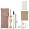Embroidery Fabric Punching Needle Pen Sewing Needle Embroidery Threader Set X3UC