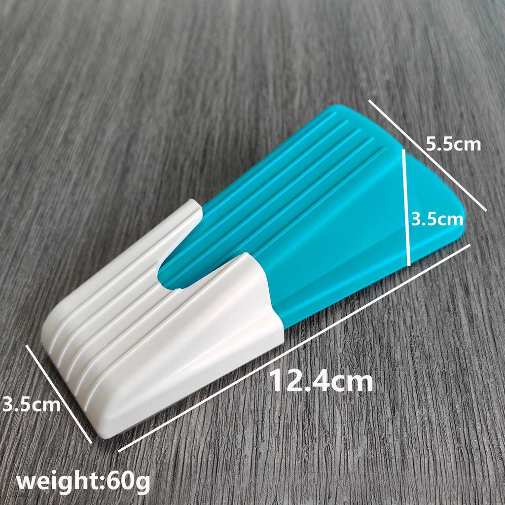 Silicone Safety Door Stopper with Metal Alloy Rubber Door Stop Wedge Works Quite Hold Heavy Doors Firmly by Non-Skid Base Grip