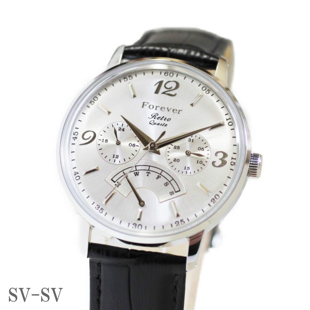 This pair of retro quartz watches has a striking It features a day of the and Enjoy it with your loved This unisex features a function and leather