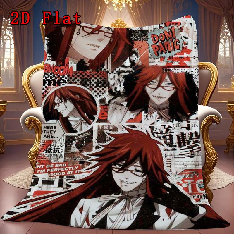 Grell Sutcliff 2D Flat Pattern Flannel Blanket High Quality All Seasons Warmth and Comfort Perfect for Christmas Gifts.MMT0918047