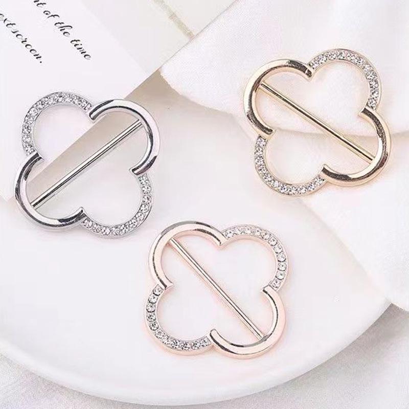 Pearl Diamond Decorative Knot Buckle for T-Shirt Hem and Scarves
